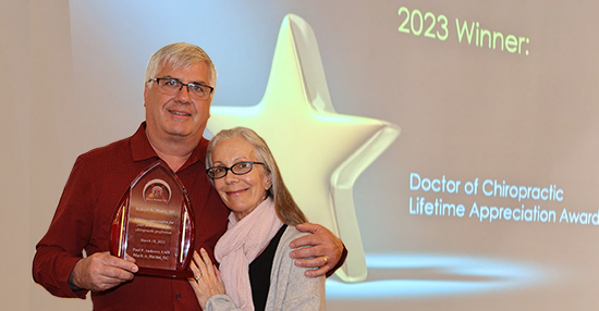 Lifetime appreciation award photo of Bob and Laurie 2023